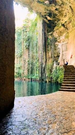 El cenote Ik Kil, es un cenote sagrado ubicado en la península de Yucatán. Fue un espacio utilizado por los mayas para rituales y ceremonias 🏞🪨🌀 #mayas #Yucatán #mexico #nature #cenotes | SPACE 7