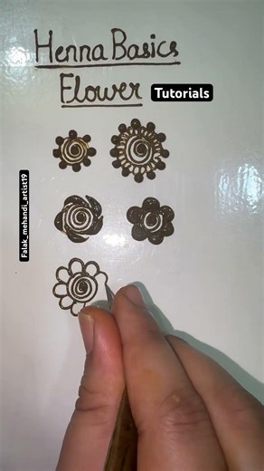 Basic Flower Tutorials #henna #mehndi #trend #ytshorts #viral #trending #shorts #reels #tutorial