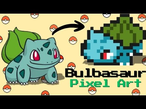 Bulbasaur Pixel Art Tutorial | Step-by-Step Guide with Materials | Pokémon Drawing | Pixel Art