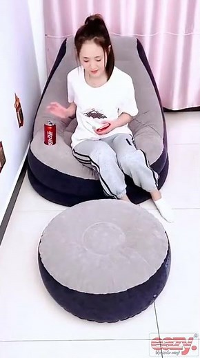 Renters love it, just pick it up and go! INTEX lazy sofa inflatable outdoor sofa air bed seat single