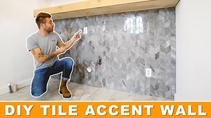 DIY Chevron Backsplash with No Tile Cutting Needed