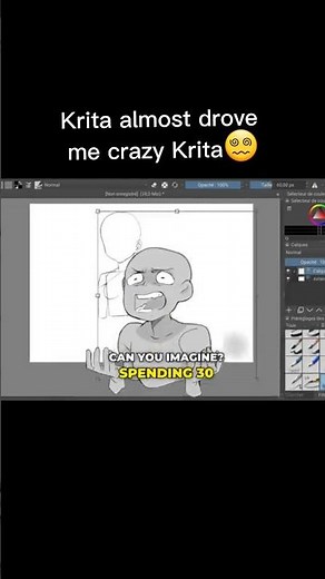 Kleki will drive me crazy one day 😫 #digitalartist #artist #krita #artreel #fyp #doodle #oc