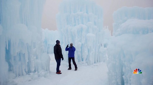 299K views · 1.1K reactions | NBC News' Kevin Tibbles visits one of the six Ice Castle parks in North America to see how the spectacular ice structures come to life, one icicle at a time. | NBC Nightly News with Tom Llamas | Facebook