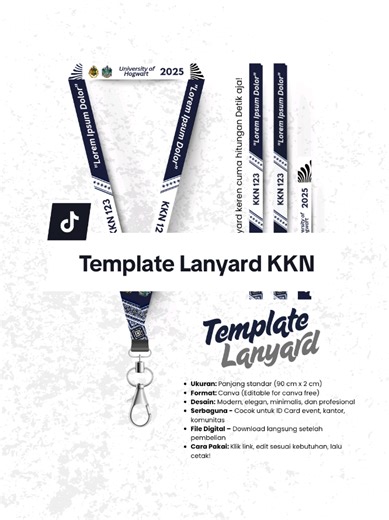 Template Lanyard KKN yang Bisa Diedit di Canva