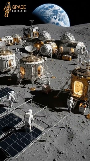 Lunar Colony Timelapse 🌕🚀 #MoonColony #FutureLife #SpaceVibes