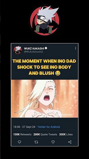 The moment when Ino dad shock to see Ino body and blush 😂 || #naruto