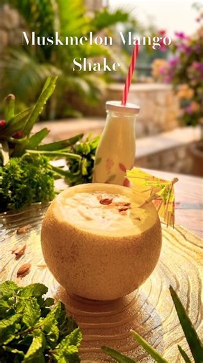 Muskmelon Mango Shake || Summer Drinks Series ,Episode-2 #summerdrink #muskmelonmilkshake