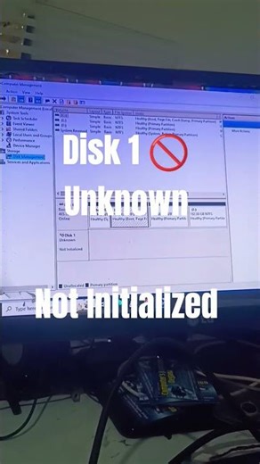 Disk 1 Unknown Not Initialized problem solved 😊 #degana #hhd