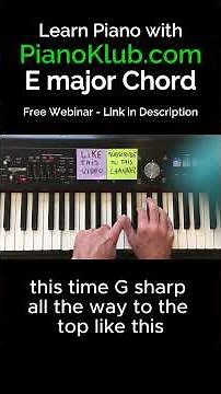 E major chord on piano in just 3 minutes