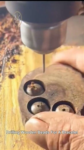 Drilling Wooden Beads For A Bracelet