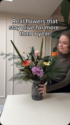 1.5K views · 57 reactions | Our flowers don’t lay down and die  They are survivors! Our flowers are preserved and stay beautiful for over a year!❤️ #preservedflowers #houdbarebloemen #flowers #homedecor #flowersareforever #interior | Flowers Are Forever | Facebook