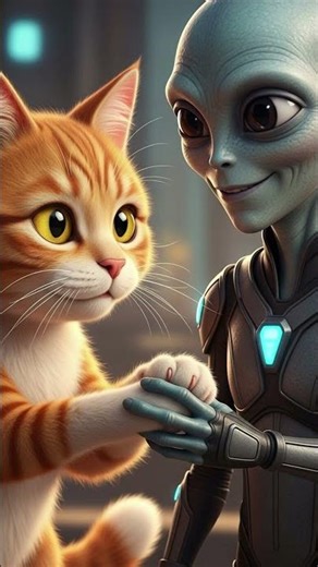 Orange Cat Discovers Aliens Exist 👽 #shorts #animation