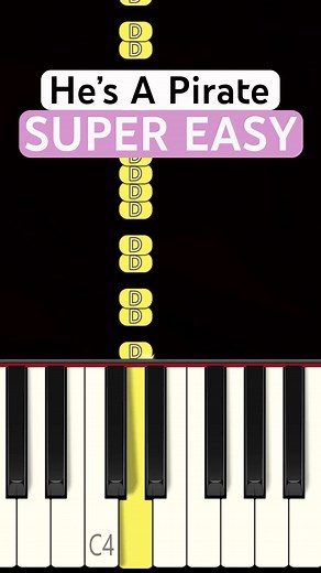 He’s a Pirate: Easy Piano Tutorial for Beginners