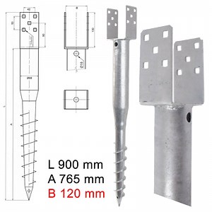 [Hot Item] 4X4 Post Ground Screw Anchor No-Dig Heavy Duty Ground Screw Anchor