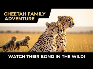 Cheetah Family Adventure: Watch a Male & Female Cheetah Care for Their Cubs | Wild Life Documentary”