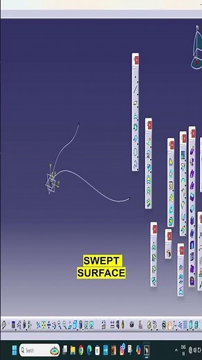 How to create Swept Surface in Catia