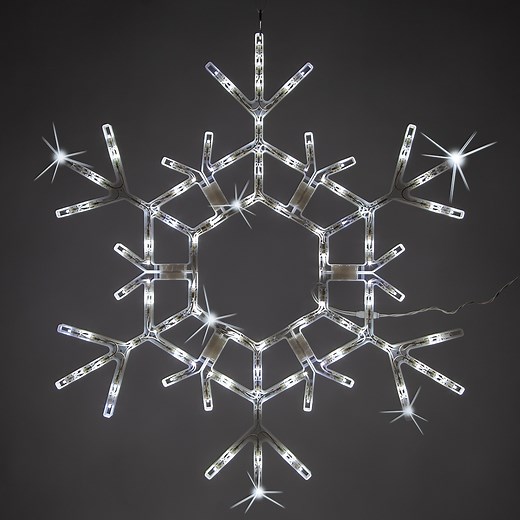 LED Folding Snowflake, Cool White Twinkle Lights - Christmas Lights, Etc