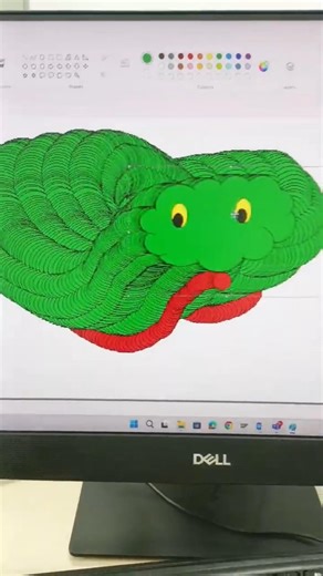 Ms paint me snake kaise banaye 🐍।How to draw snake in Ms Paint #drawing #computer #youtubeshorts