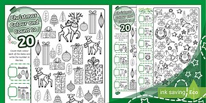 Christmas Colour and Count to 20