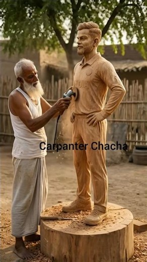 Ultra Realistic Wooden Statue Carving | Pakistani Village Carpenter Handcrafting Masterpiece