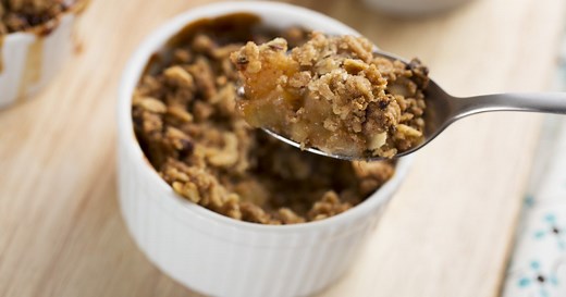Crumble aux pommes au micro-ondes