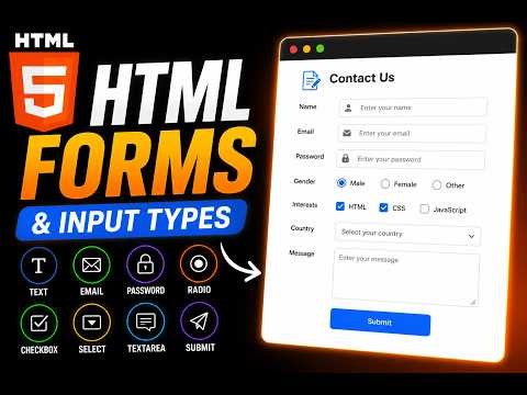HTML Forms & Input Types Explained | Complete Beginner Tutorial