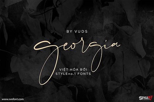 [Miễn phí] SVN-Georgia Script - Việt hóa - STYLEno.1 Fonts