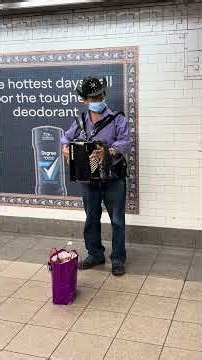 Accordion Man during rush hour at union Square. #liveperformance
