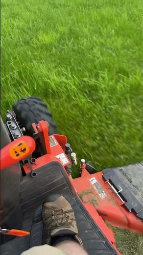 Kubota B2601 60 Mid Mount Mower in thick grass