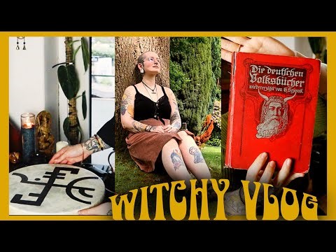 Witchy thrifting, nature and a drum consecration ritual || WITCHY VLOG #4