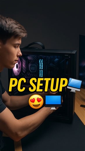 Insane PC Setup Reveal!😍🖥 #youtube #shorts #ai #asmr #pc