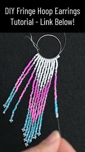 ✨ Easy Beaded Fringe Hoop Earrings Tutorial | Step by Step