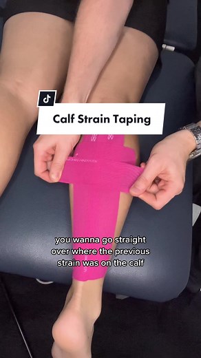 Replying to @Jaz How to tape for a calf strain - calf k-tape #calfstr...