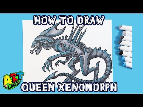 How to Draw QUEEN XENOMORPH