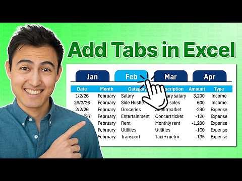 Create Clickable Tabs Inside an Excel Sheet