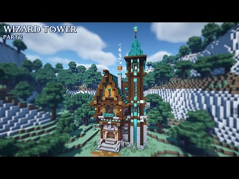 Minecraft tutorial: How to build a wizard tower in Minecraft |Part 2