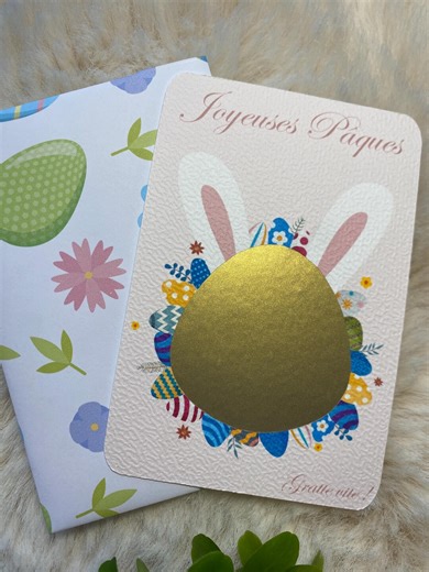 Easter Scratch Card - Pregnancy Announcement - Gift Certificate - Surprise Card - Original Family Announcement - Customizable - Etsy