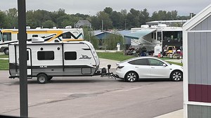 Model Y LR AWD Towing Uhaul 6'x12' Cargo Trailer
