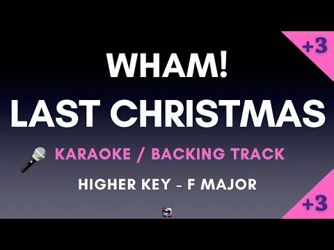 Wham! - Last Christmas (Higher Key of F | Karaoke / Backing Track) With Lyrics
