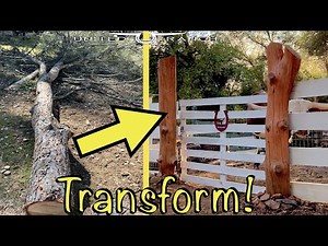 COMPLETE Tutorial:Trees to Gate/Fence Posts(Dry Timber, Dig holes, Preserve wood, & Cement in posts)