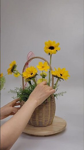 노란꽃바구니만들기 #꽃바구니 #flowerbasket