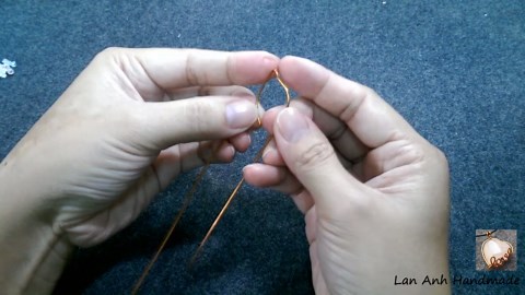 Copper wire Butterfly pendant with crystal - DIY wire jewelry 172