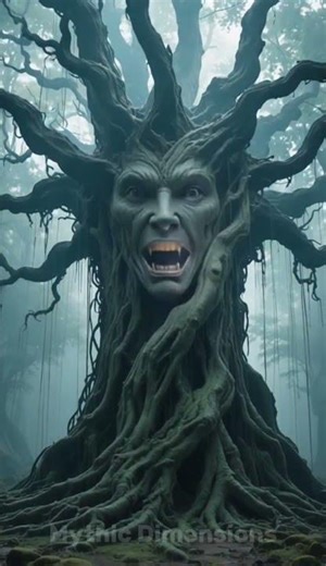 “Nature’s Scariest Illusion — The Face in the Tree” #trending #scary #viral