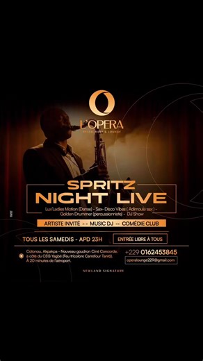 Soirée Chic et Animée à L’OPÉRA - SPRITZ NIGHT LIVE