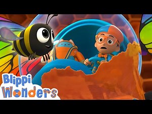 Blippi Wonders! | Honey Bees! | Learn | ABC 123 Moonbug Kids | Fun Cartoons | Learning Rhymes