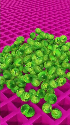 Satisfying Sphere Collapse Through Grid #physics #simulation