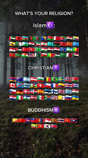 What's your religion #islam #christian #buddhism #countries #fyp #shorts #religion