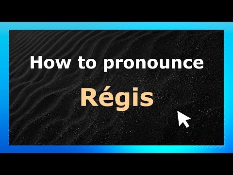 How to Pronounce Régis (French Pronunciation / France) | Pronounce Names