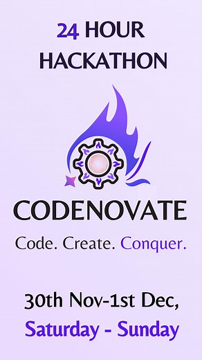 KMIT’s Technical Club on Instagram: "Codenovate is Live now 🚀 KMIT’s First ever 24 Hour Hackathon 🔥 Register from the link in the bio‼️ . . . . . . . . . . . . . . . . . . . . . . . . . . #coding #code #fun #technology #ai #linkinbio #machinelearning #tech #missionimpossible #chase #run #hack #hackers #hackathon #hyderabad #techie #college #kmit #trendingreels #viral"