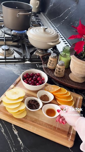 Gather your extra ingredients to fill your home with holiday aroma in one simple pot. #serenaandlily